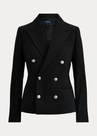 Siyah Kadın Ralph Lauren Streç Yün Blazer’lar