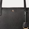 Siyah Kadın Ralph Lauren Suni Deri Keaton Tote Çantalar