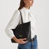 Siyah Kadın Ralph Lauren Suni Deri Küçük Tote Çantalar Siyah Kadın Ralph Lauren Suni Deri Küçük Tote Çantalar