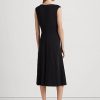 Siyah Kadın Ralph Lauren Twist-Front Jersey Elbise Siyah Kadın Ralph Lauren Twist-Front Jersey Elbise