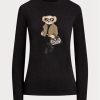 Siyah Kadın Ralph Lauren Utility Bear Pamuklu Uzun Kollu Tişörtler Siyah Kadın Ralph Lauren Utility Bear Pamuklu Uzun Kollu Tişörtler