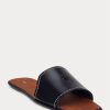 Siyah Kadın Ralph Lauren Vachetta Deri Sandaletler Siyah Kadın Ralph Lauren Vachetta Deri Sandaletler