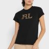 Siyah Kadın Ralph Lauren Yuvarlak Yaka Grafik Üstler Siyah Kadın Ralph Lauren Yuvarlak Yaka Grafik Üstler