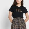 Siyah Kadın Ralph Lauren Yuvarlak Yaka Logolu Tişörtler Siyah Kadın Ralph Lauren Yuvarlak Yaka Logolu Tişörtler