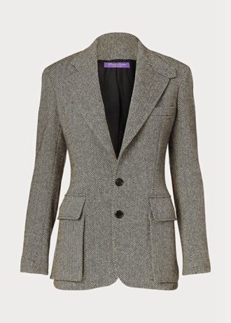 Siyah Kadınlar İçin Ralph Lauren Tweed Blazers
