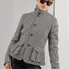 Siyah / Krem Kadın Ralph Lauren Cartwright Houndstooth Yün Karışımlı Ceketler Siyah / Krem Kadın Ralph Lauren Cartwright Houndstooth Yün Karışımlı Ceketler