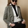 Siyah / Krem Kadın Ralph Lauren The Tweed Ceketler Siyah / Krem Kadın Ralph Lauren The Tweed Ceketler