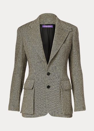 Siyah / Krem Kadın Ralph Lauren The Tweed Ceketler