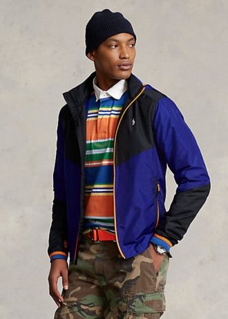 Siyah / Mavi Erkek Ralph Lauren Su Geçirmez Ripstop Ceketler