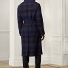 Siyah / Nacy Erkek Ralph Lauren Ekose Yünlü Twill Balmacaan Üst Kat Montlar Siyah / Nacy Erkek Ralph Lauren Ekose Yünlü Twill Balmacaan Üst Kat Montlar