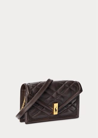 Tobacco Kadın Ralph Lauren Polo ID Kapitone Zincir Cüzdanlar