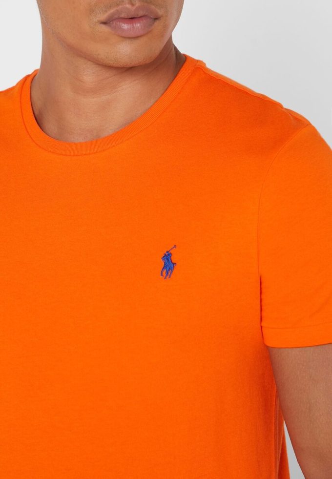 Turuncu Erkek Ralph Lauren Essential Yuvarlak Yaka Tişörtler Turuncu Erkek Ralph Lauren Essential Yuvarlak Yaka Tişörtler