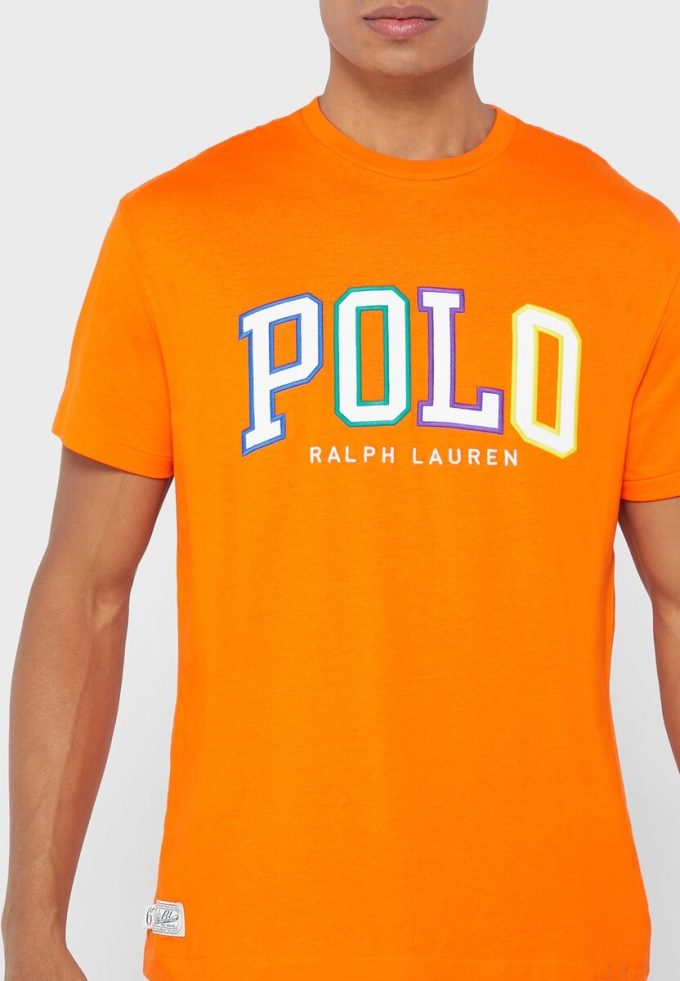 Turuncu Erkek Ralph Lauren Logolu Yuvarlak Yaka Tişörtler Turuncu Erkek Ralph Lauren Logolu Yuvarlak Yaka Tişörtler