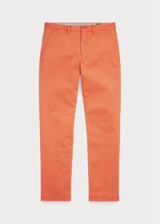 Turuncu Erkek Ralph Lauren Streç Slim Fit Chino Pantolon