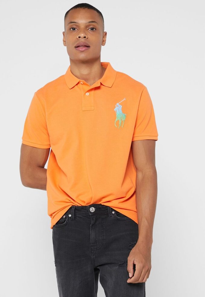 Turuncu Erkek Ralph Lauren Temel Polo Tişörtleri Turuncu Erkek Ralph Lauren Temel Polo Tişörtleri