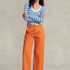 Turuncu Kadın Ralph Lauren Chino Geniş Paça Pantolon Turuncu Kadın Ralph Lauren Chino Geniş Paça Pantolon