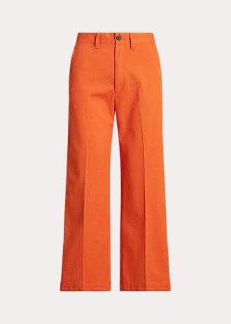 Turuncu Kadın Ralph Lauren Chino Geniş Paça Pantolon