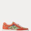 Turuncu Kadın Ralph Lauren Hailey Floral Monogram Jakarlı Spor Ayakkabı Turuncu Kadın Ralph Lauren Hailey Floral Monogram Jakarlı Spor Ayakkabı