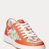 Turuncu Kadın Ralph Lauren Hailey Floral Monogram Jakarlı Spor Ayakkabı Turuncu Kadın Ralph Lauren Hailey Floral Monogram Jakarlı Spor Ayakkabı
