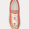 Turuncu Kadın Ralph Lauren Hailey Floral Monogram Jakarlı Spor Ayakkabı Turuncu Kadın Ralph Lauren Hailey Floral Monogram Jakarlı Spor Ayakkabı