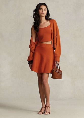Turuncu Kadın Ralph Lauren Merino Yün Karışımlı Kloş Etekler Turuncu Kadın Ralph Lauren Merino Yün Karışımlı Kloş Etekler