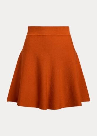 Turuncu Kadın Ralph Lauren Merino Yün Karışımlı Kloş Etekler Turuncu Kadın Ralph Lauren Merino Yün Karışımlı Kloş Etekler