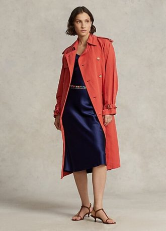 Turuncu Kadın Ralph Lauren İpek Karışımlı Montlar