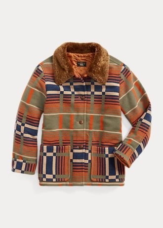 Turuncu Kadın Ralph Lauren Shearling Yaka Jakarlı Ceketler Turuncu Kadın Ralph Lauren Shearling Yaka Jakarlı Ceketler