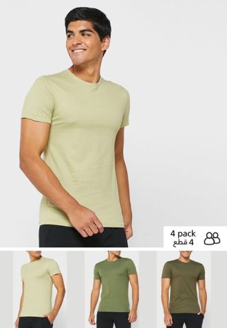Yeşil Erkek Ralph Lauren 3’lü Paket Çeşitli Yuvarlak Yaka Tişörtler