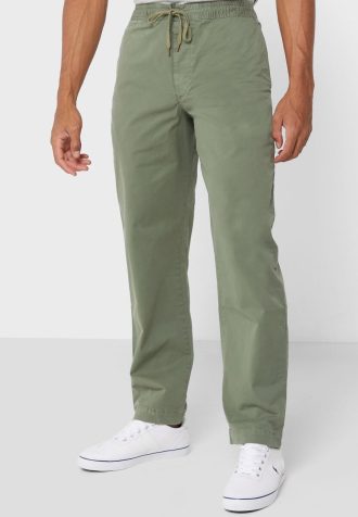 Yeşil Erkek Ralph Lauren Bağcıklı Rahat Kesim Çin Pantolonu