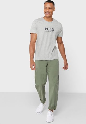 Yeşil Erkek Ralph Lauren Bağcıklı Rahat Kesim Çin Pantolonu