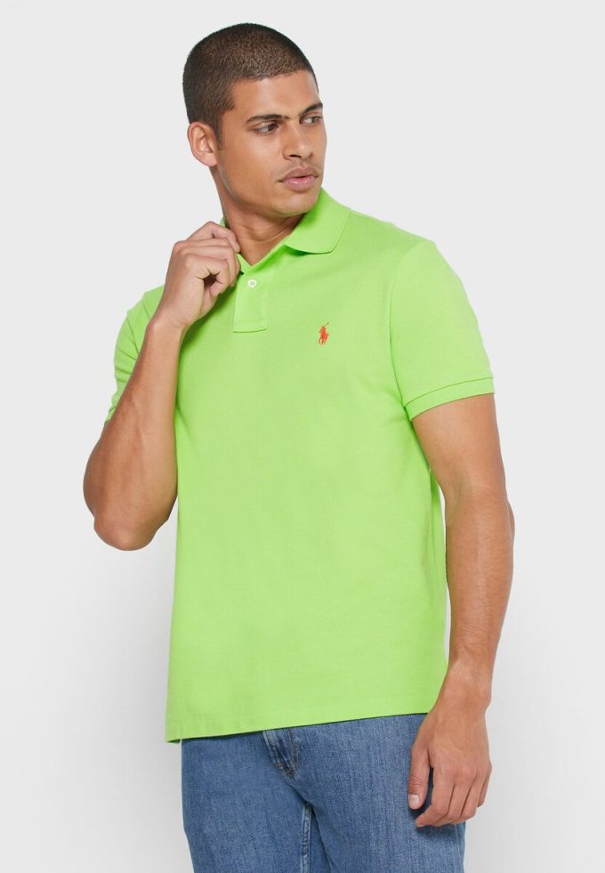 Yeşil Erkek Ralph Lauren Basic Mesh Polo Tişörtleri Yeşil Erkek Ralph Lauren Basic Mesh Polo Tişörtleri