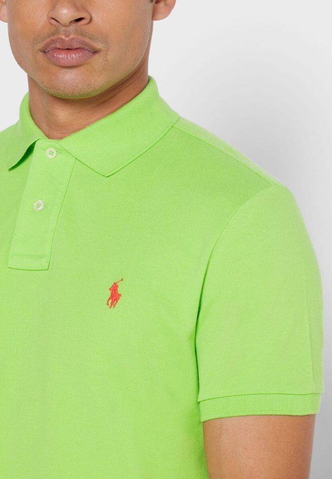 Yeşil Erkek Ralph Lauren Basic Mesh Polo Tişörtleri Yeşil Erkek Ralph Lauren Basic Mesh Polo Tişörtleri