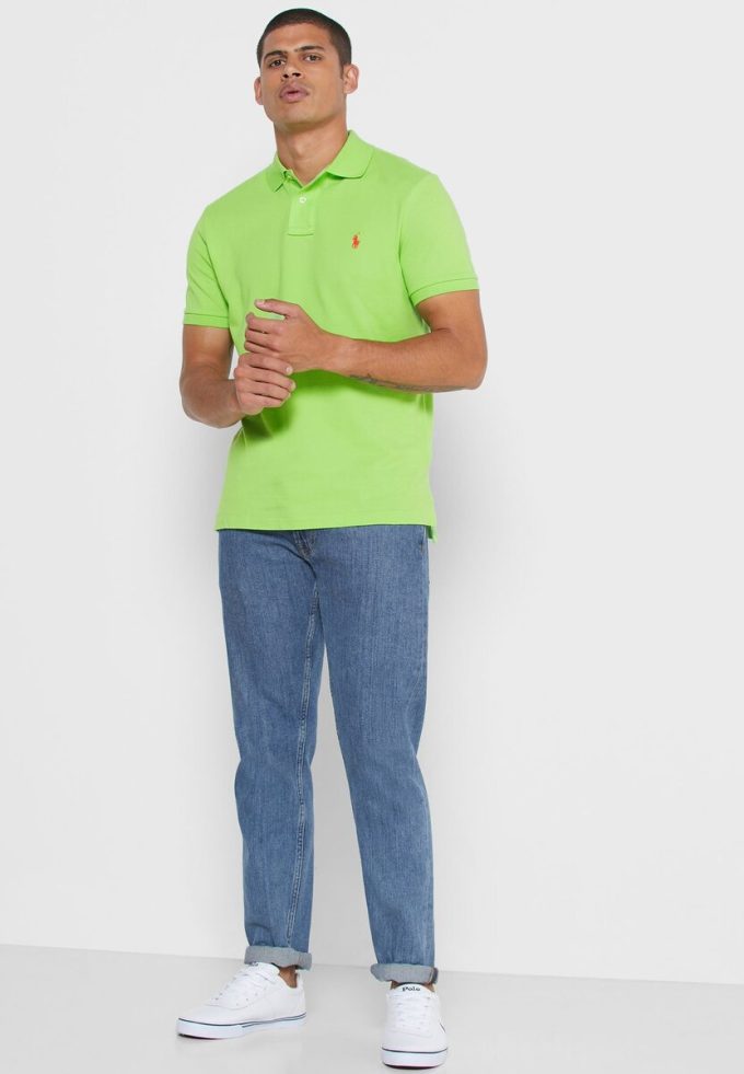 Yeşil Erkek Ralph Lauren Basic Mesh Polo Tişörtleri Yeşil Erkek Ralph Lauren Basic Mesh Polo Tişörtleri