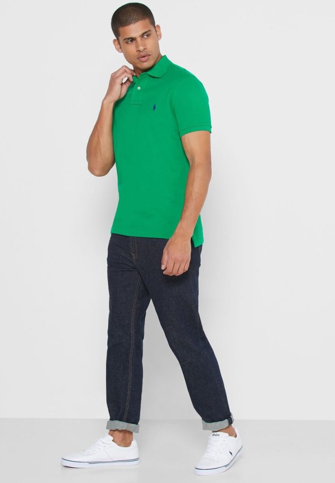 Yeşil Erkek Ralph Lauren Basic Mesh Polo Tişörtleri Yeşil Erkek Ralph Lauren Basic Mesh Polo Tişörtleri