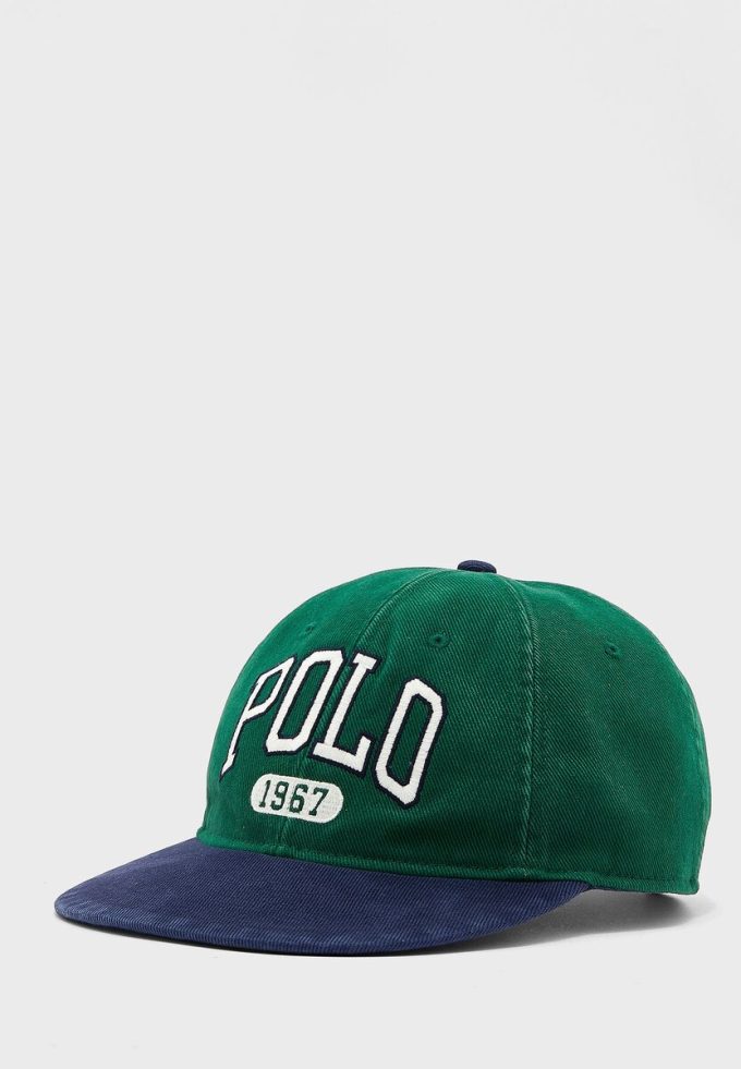 Yeşil Erkek Ralph Lauren Baskılı Şapkalar
