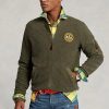 Yeşil Erkek Ralph Lauren Fırçalanmış Polar Bomber Ceketler Yeşil Erkek Ralph Lauren Fırçalanmış Polar Bomber Ceketler