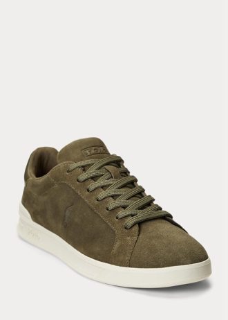 Yeşil Erkek Ralph Lauren Heritage Court II Süet Spor Ayakkabı