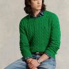 Yeşil Erkek Ralph Lauren Kablo Örgülü Pamuklu Kazak Yeşil Erkek Ralph Lauren Kablo Örgülü Pamuklu Kazak