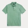 Yeşil Erkek Ralph Lauren Klasik Kesim Pamuklu-Keten Polo Tişörtler Yeşil Erkek Ralph Lauren Klasik Kesim Pamuklu-Keten Polo Tişörtler