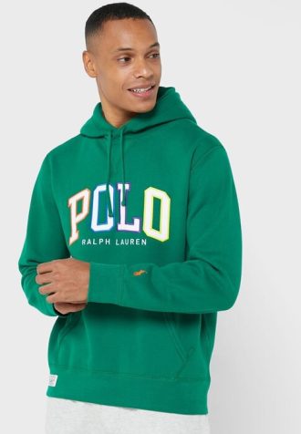 Yeşil Erkek Ralph Lauren Logolu Kapüşonlu Üst
