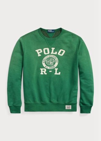 Yeşil Erkek Ralph Lauren Logolu Polar Kazak Sweatshirt