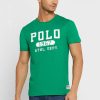 Yeşil Erkek Ralph Lauren Logolu Yuvarlak Yaka Tişörtler