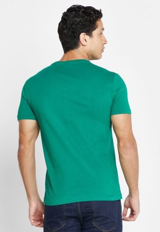 Yeşil Erkek Ralph Lauren Logolu Yuvarlak Yaka Tişörtler