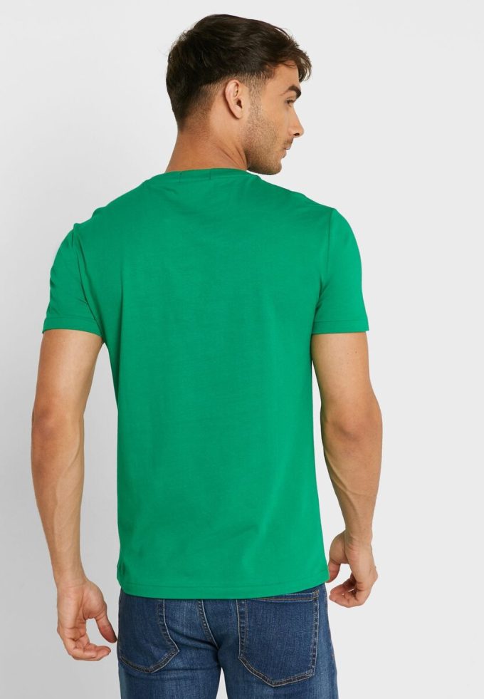 Yeşil Erkek Ralph Lauren Logolu Yuvarlak Yaka Tişörtler