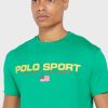 Yeşil Erkek Ralph Lauren Logolu Yuvarlak Yaka Tişörtler