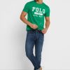 Yeşil Erkek Ralph Lauren Logolu Yuvarlak Yaka Tişörtler