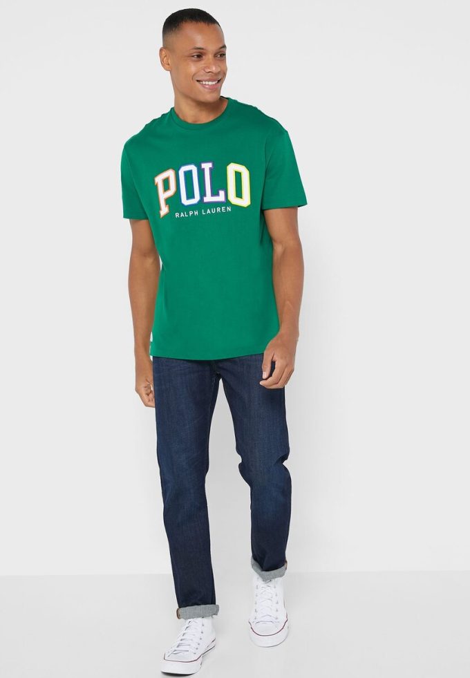 Yeşil Erkek Ralph Lauren Logolu Yuvarlak Yaka Tişörtler Yeşil Erkek Ralph Lauren Logolu Yuvarlak Yaka Tişörtler