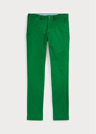Yeşil Erkek Ralph Lauren Streç Slim Fit Chino Pantolon