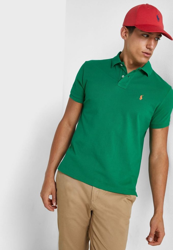 Yeşil Erkek Ralph Lauren Temel Polo Tişörtleri Yeşil Erkek Ralph Lauren Temel Polo Tişörtleri
